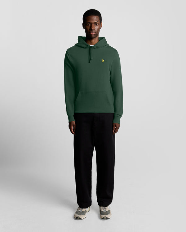 lyle & scott Loopback Cotton Hoodie Dark Green