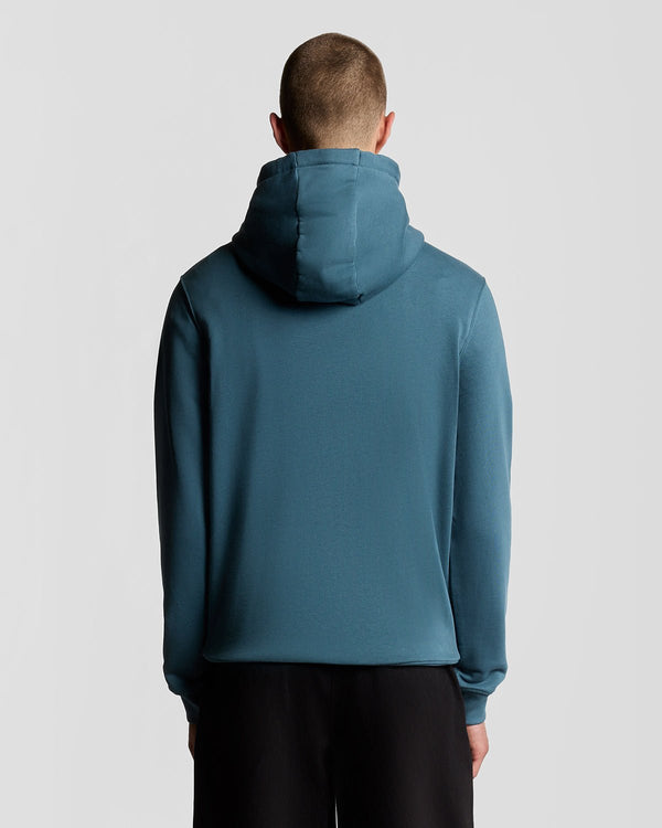 Lyle & Scott Loopback Cotton Hoodie Deep Water