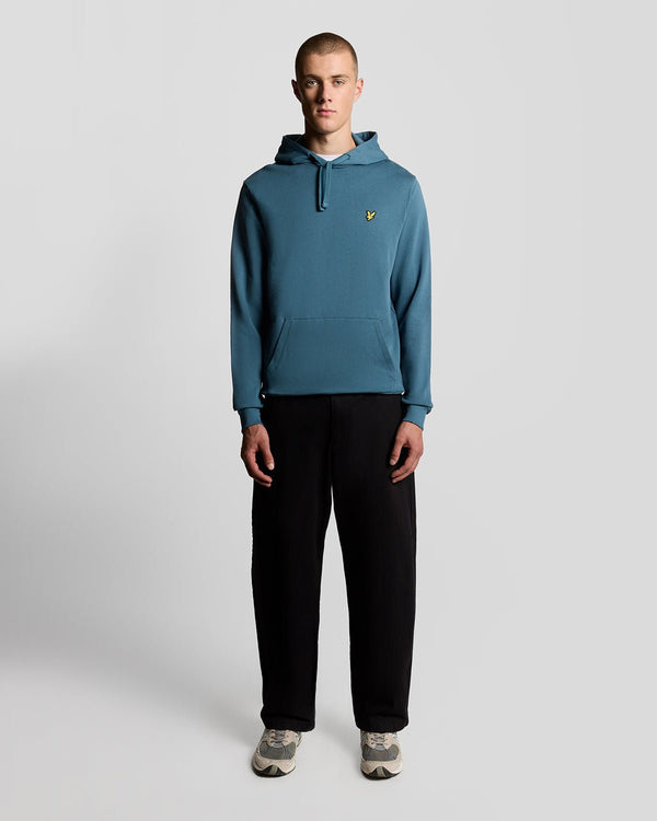 lyle & scott Loopback Cotton Hoodie Deep Water