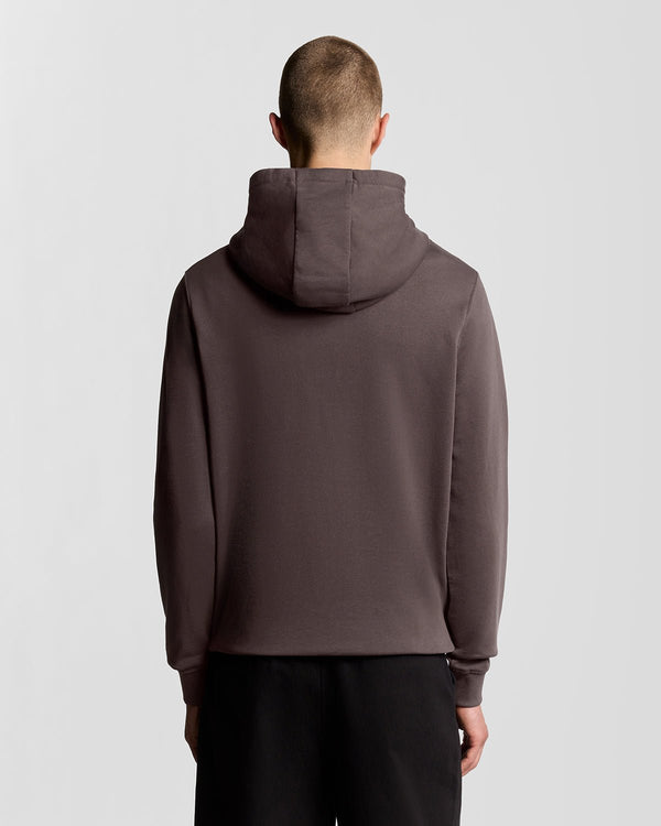 Lyle & Scott Loopback Cotton Hoodie Espresso