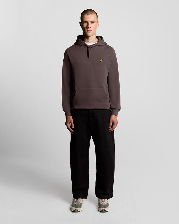 lyle & scott Loopback Cotton Hoodie Espresso