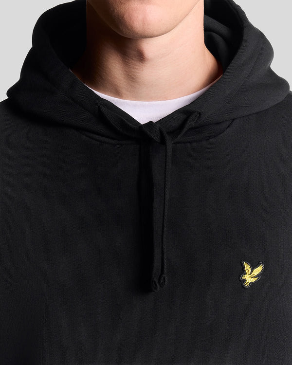 Lyle & Scott Loopback Cotton Hoodie Jet Black