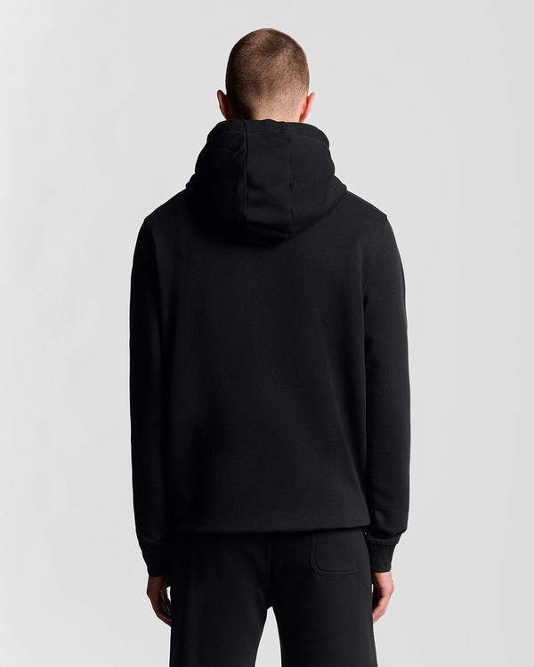 Lyle & Scott Loopback Cotton Hoodie Jet Black