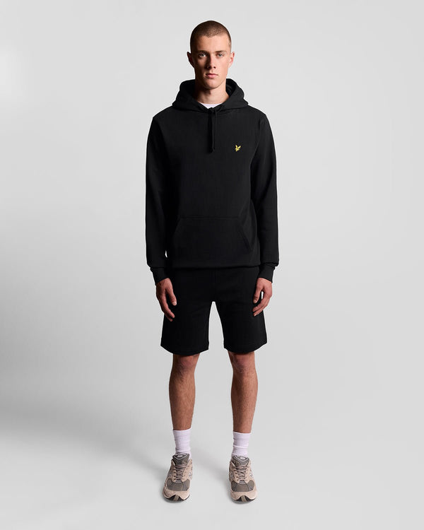 lyle & scott Loopback Cotton Hoodie Jet Black
