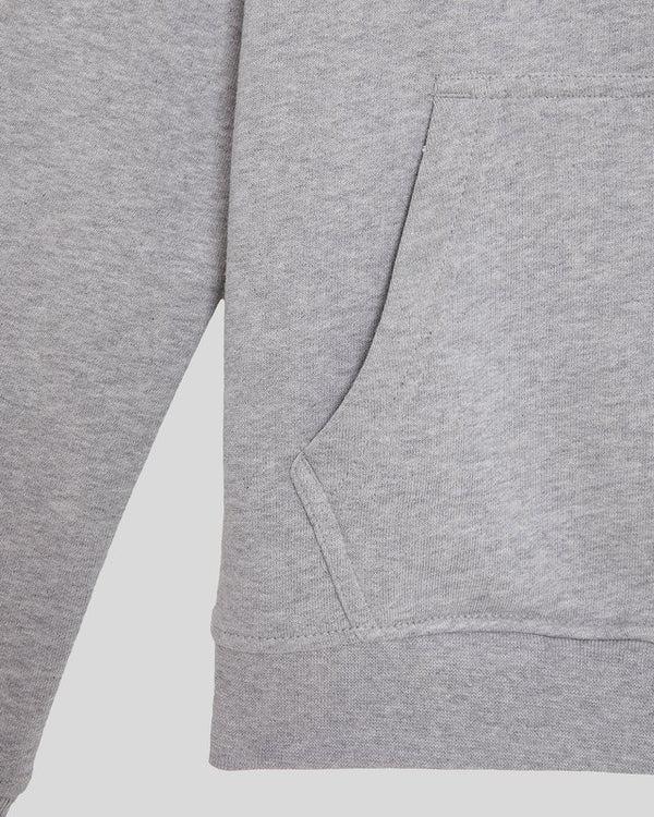 Lyle & Scott Loopback Cotton Hoodie Light Grey Marl