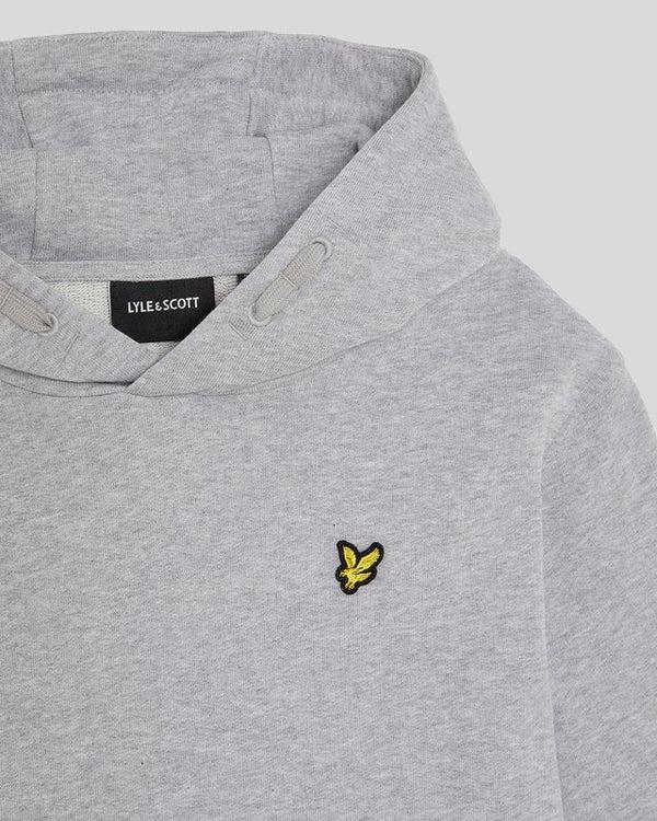 lyle & scott Loopback Cotton Hoodie Light Grey Marl