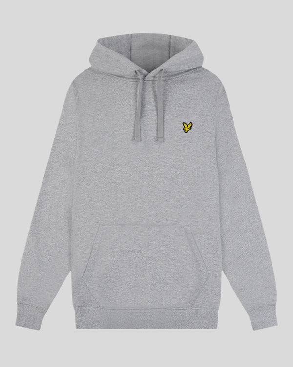 Lyle & Scott Loopback Cotton Hoodie Mid Grey Marl
