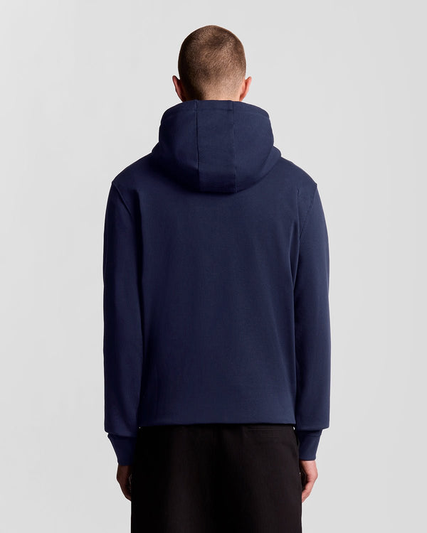 Lyle & Scott Loopback Cotton Hoodie Navy