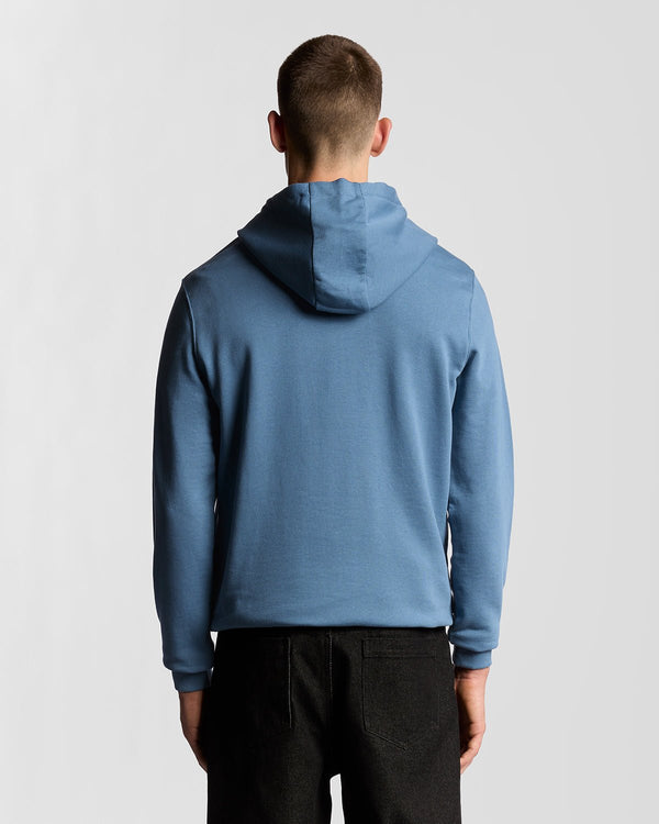 Lyle & Scott Loopback Cotton Hoodie Ocean Sky