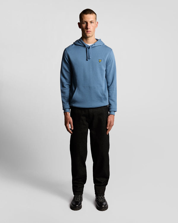 lyle & scott Loopback Cotton Hoodie Ocean Sky