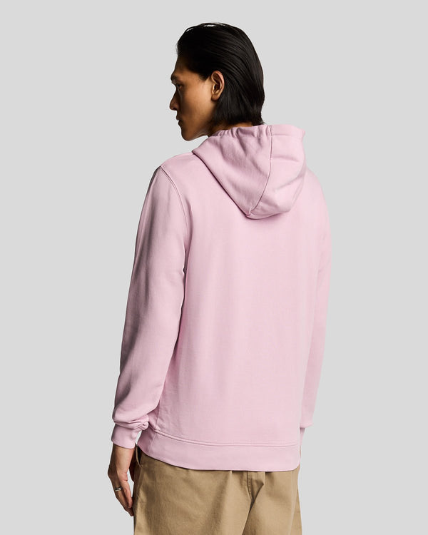 lyle & scott Loopback Cotton Hoodie Pink Light