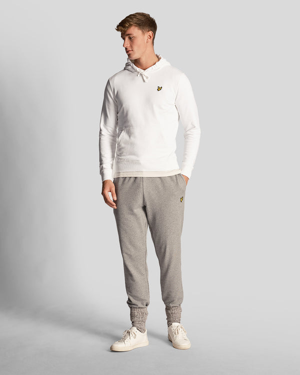 lyle & scott Loopback Cotton Hoodie White