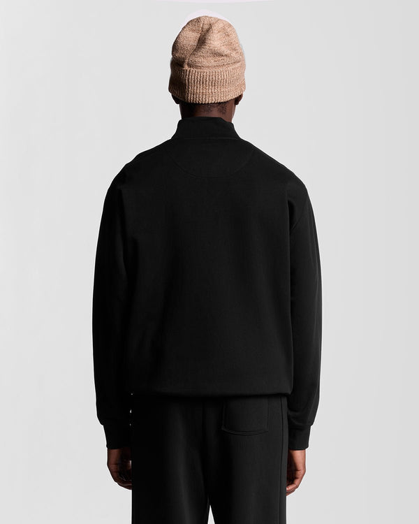 Lyle & Scott Loungewear 1/4 Zip Sweatshirt Jet Black