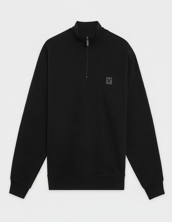 Lyle & Scott Loungewear 1/4 Zip Sweatshirt Jet Black