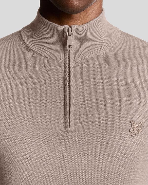 Lyle & Scott Merino Wool 1/4 Zip Jumper Cinder
