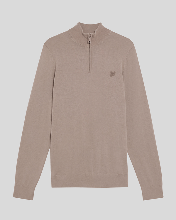 Lyle & Scott Merino Wool 1/4 Zip Jumper Cinder