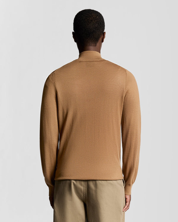 Lyle & Scott Merino Wool 1/4 Zip Jumper Nomad