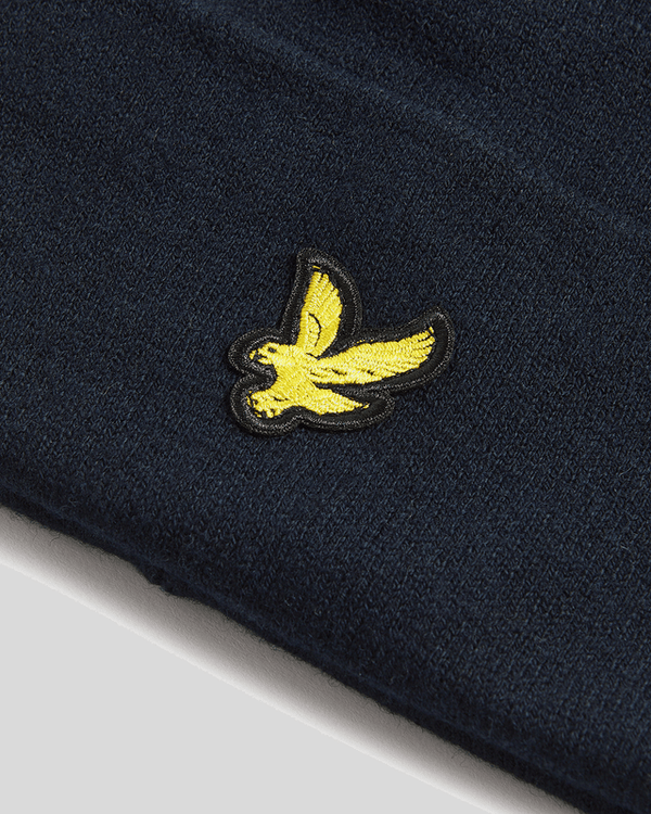 Lyle & Scott Merino Wool Blend Beanie Dark Navy