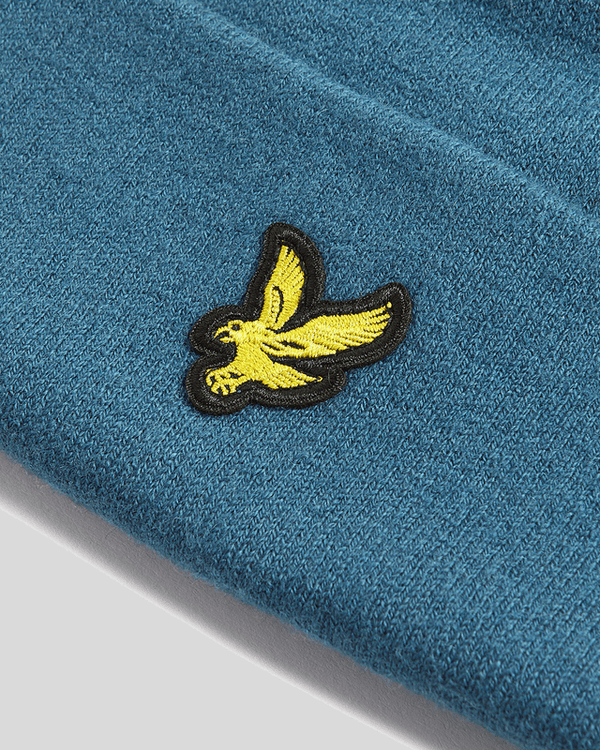 Lyle & Scott Merino Wool Blend Beanie Deep Water