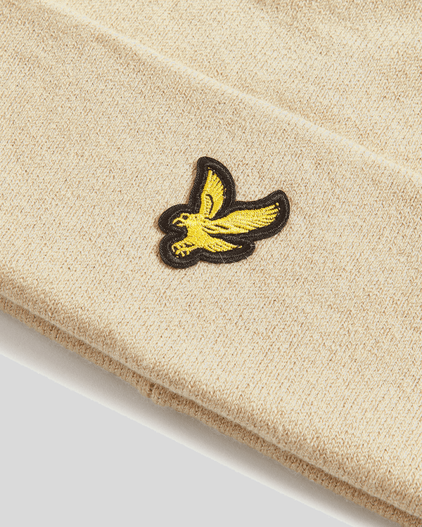 Lyle & Scott Merino Wool Blend Beanie Grey Taupe