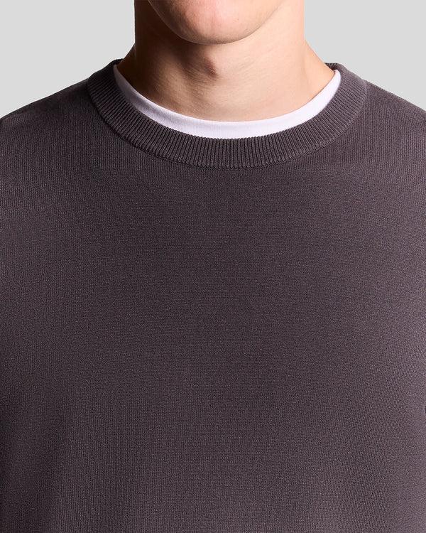 Lyle & Scott Mesh Logo Crew Neck Jumper Shadow