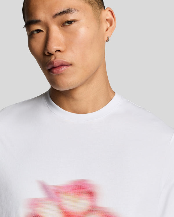 Lyle & Scott Motion Floral Graphic T-Shirt White