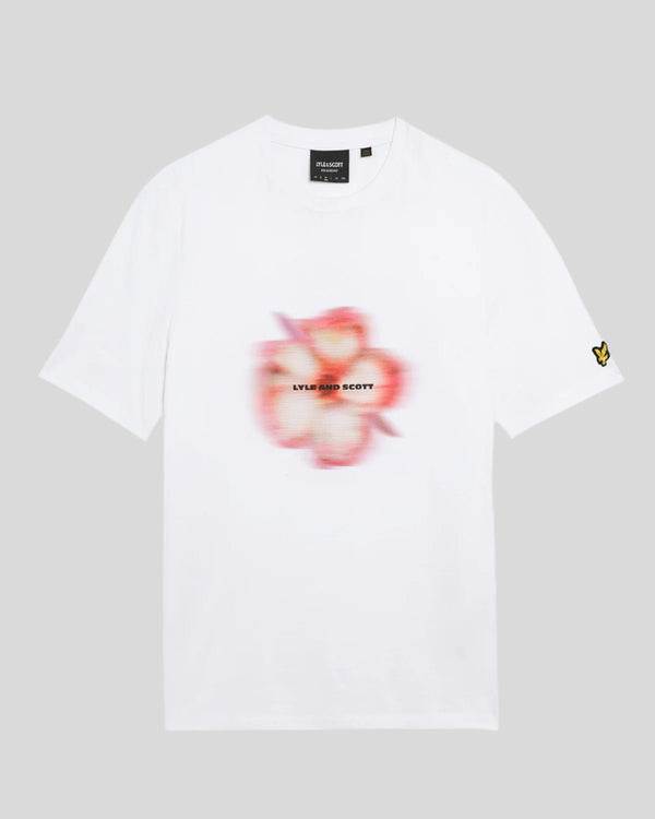Lyle & Scott Motion Floral Graphic T-Shirt White
