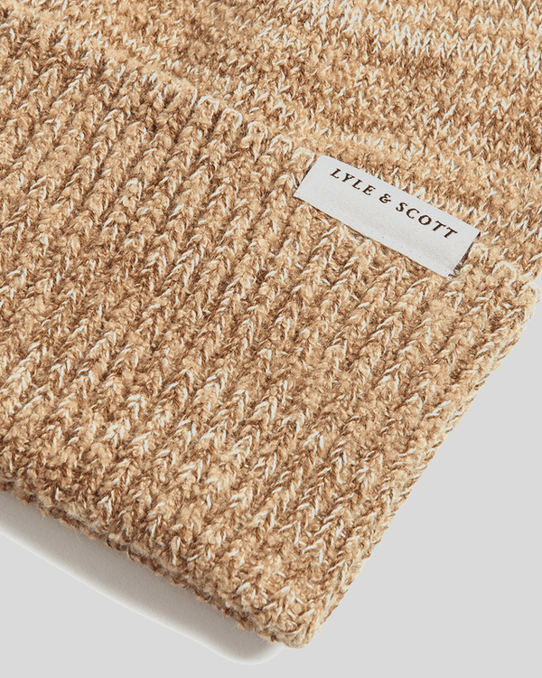Lyle & Scott Multi Marl Beanie Tigers Eye Marl