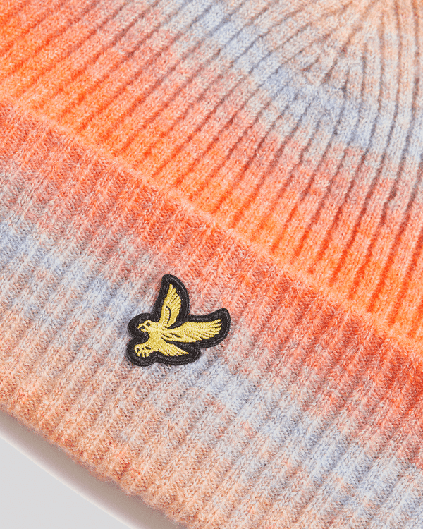 Lyle & Scott Ombre Beanie Ketchup/ Strobe Blue