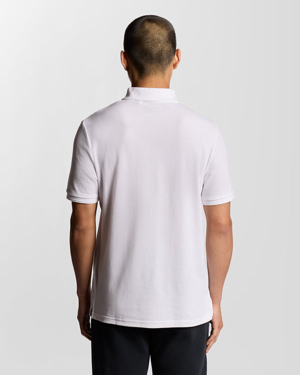 Lyle & Scott Ottoman Half Zip Polo Shirt White