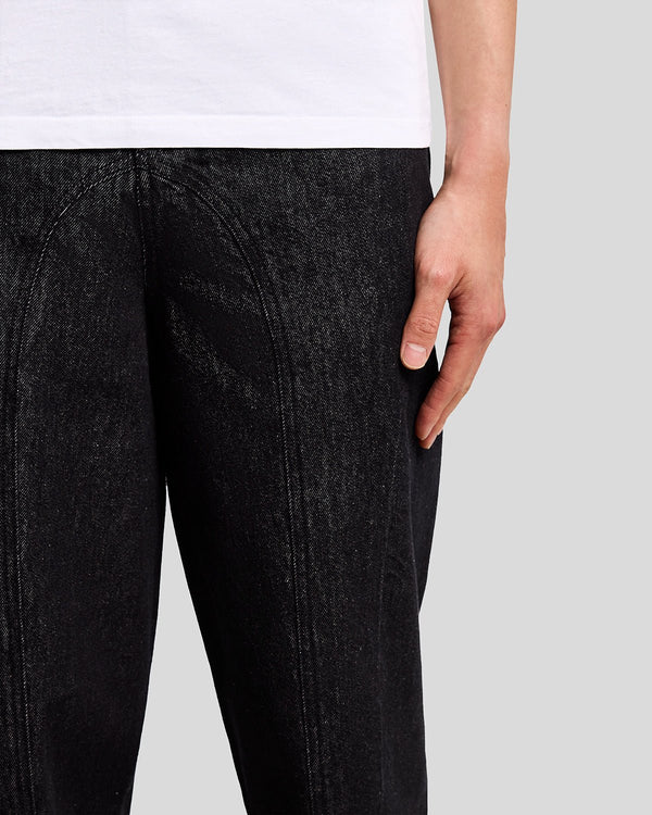 Lyle & Scott Panelled Denim Jeans Black