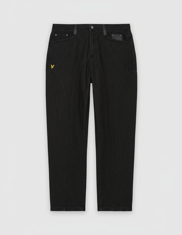 Lyle & Scott Panelled Denim Jeans Black