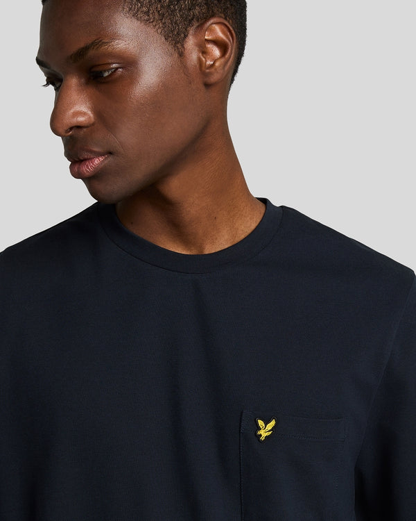 Lyle & Scott Plain Pique Pocket T-Shirt Dark Navy