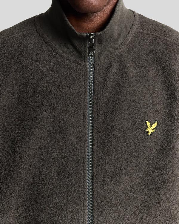 Lyle & Scott Polar Fleece Track Jacket Charcoal Marl