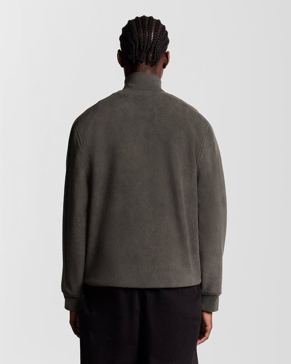 Lyle & Scott Polar Fleece Track Jacket Charcoal Marl