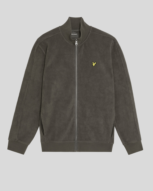 Lyle & Scott Polar Fleece Track Jacket Charcoal Marl