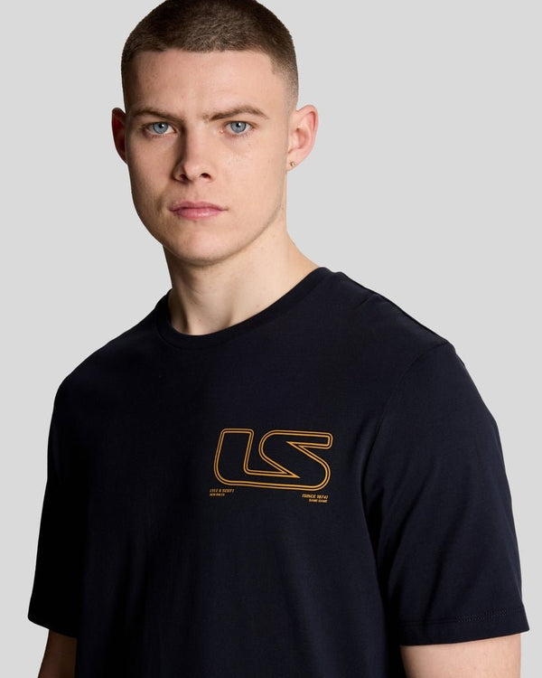 Lyle & Scott Polaroid Graphic T-Shirt Dark Navy