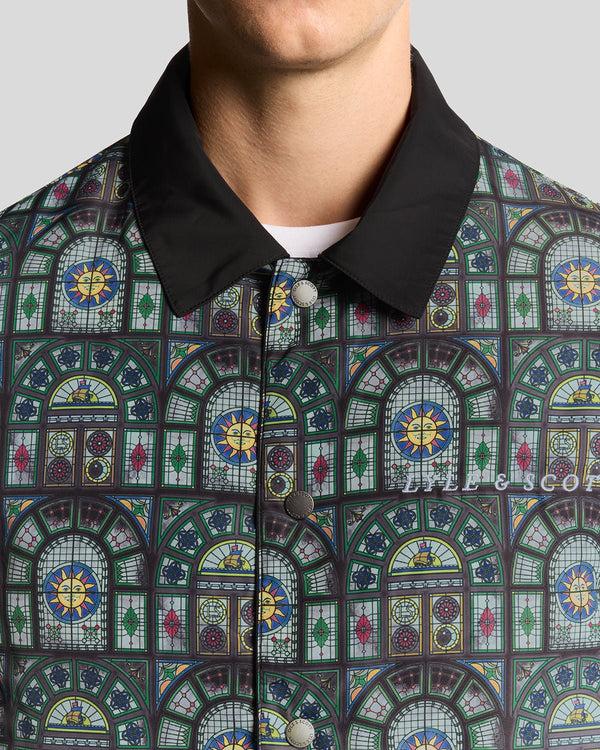 Lyle & Scott Printed Reversible Jacket Jet Black