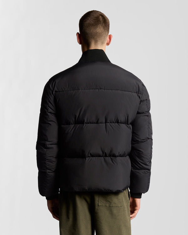 Lyle & Scott Puffer Bomber Jacket Jet Black