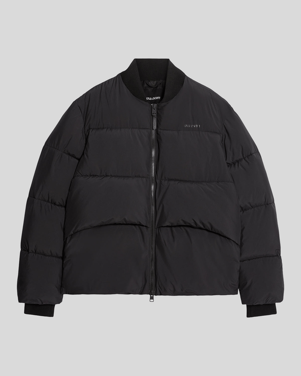 Lyle & Scott Puffer Bomber Jacket Jet Black