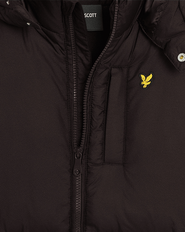 Lyle & Scott Ripstop Quilted Puffer Coat Jet Black