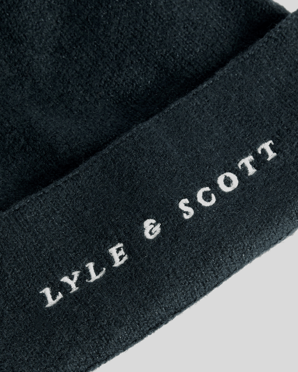 lyle & scott Script Logo Beanie Dark Navy