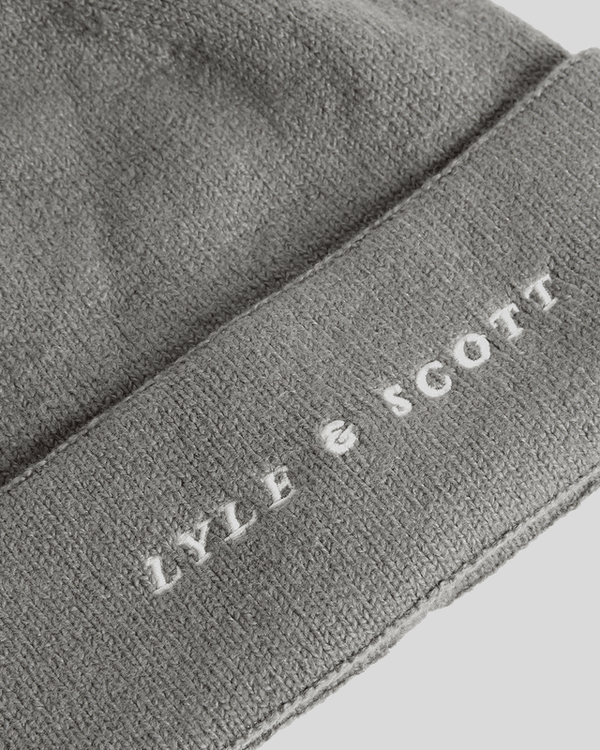 lyle & scott Script Logo Beanie Mid Grey Marl