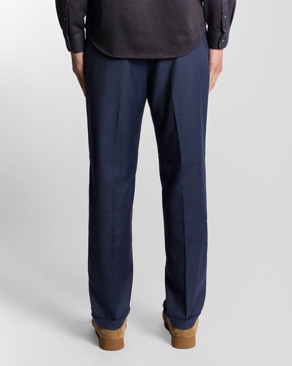 Lyle & Scott Sharkskin Pleated Trousers Carbon