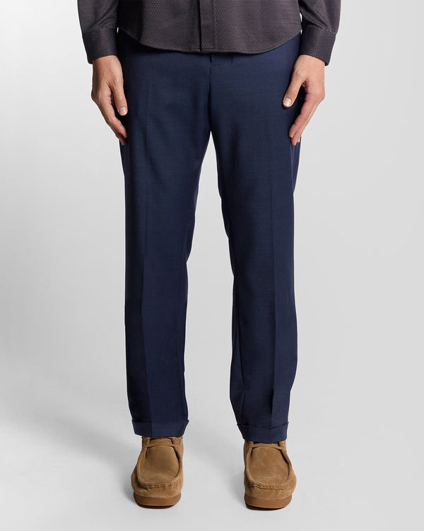 lyle & scott Sharkskin Pleated Trousers Carbon