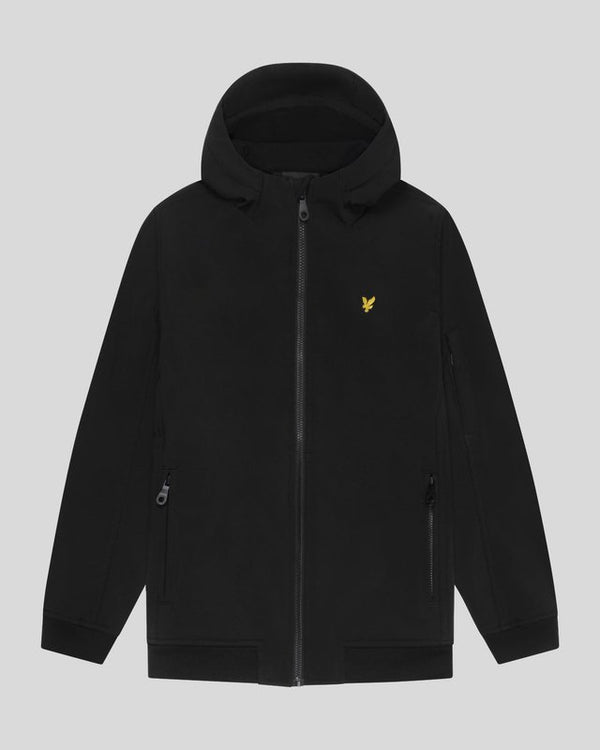 Lyle & Scott Softshell Hooded Jacket Jet Black