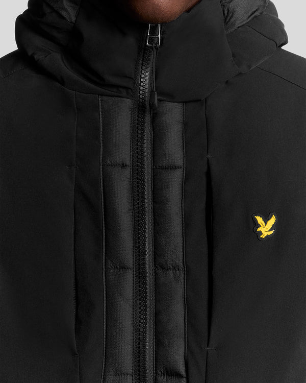Lyle & Scott Sports Hybrid Puffer Jacket Jet Black