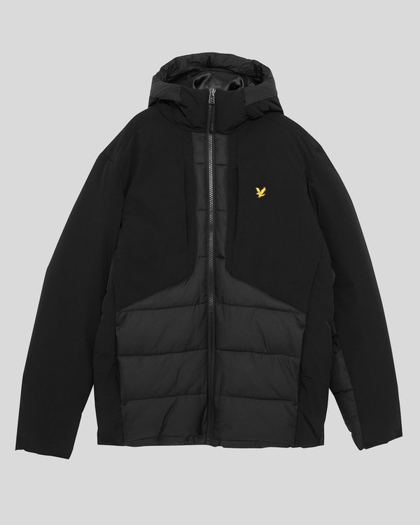 Lyle & Scott Sports Hybrid Puffer Jacket Jet Black