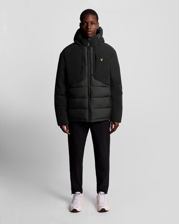 lyle & scott Sports Hybrid Puffer Jacket Jet Black