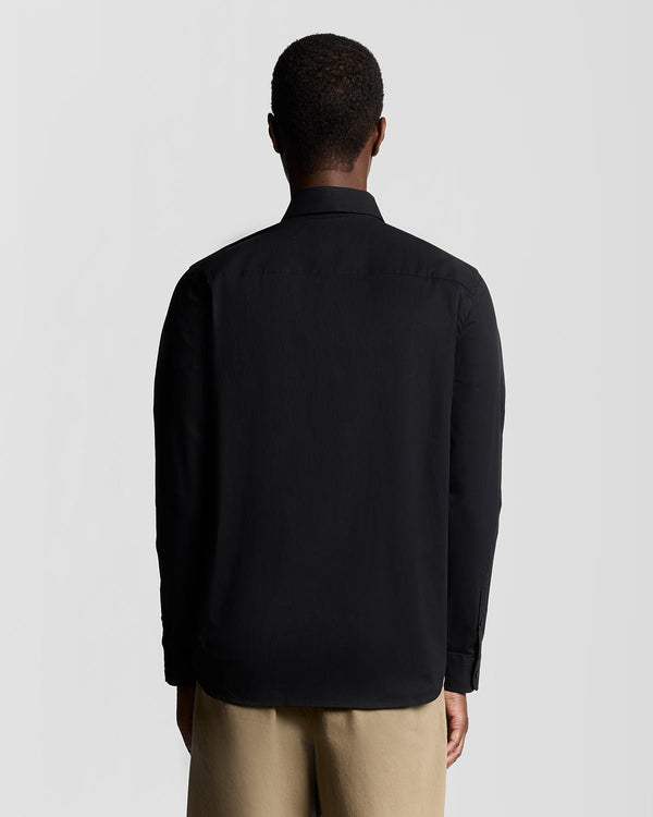 Lyle & Scott Stretch Fabric Poplin Shirt Jet Black